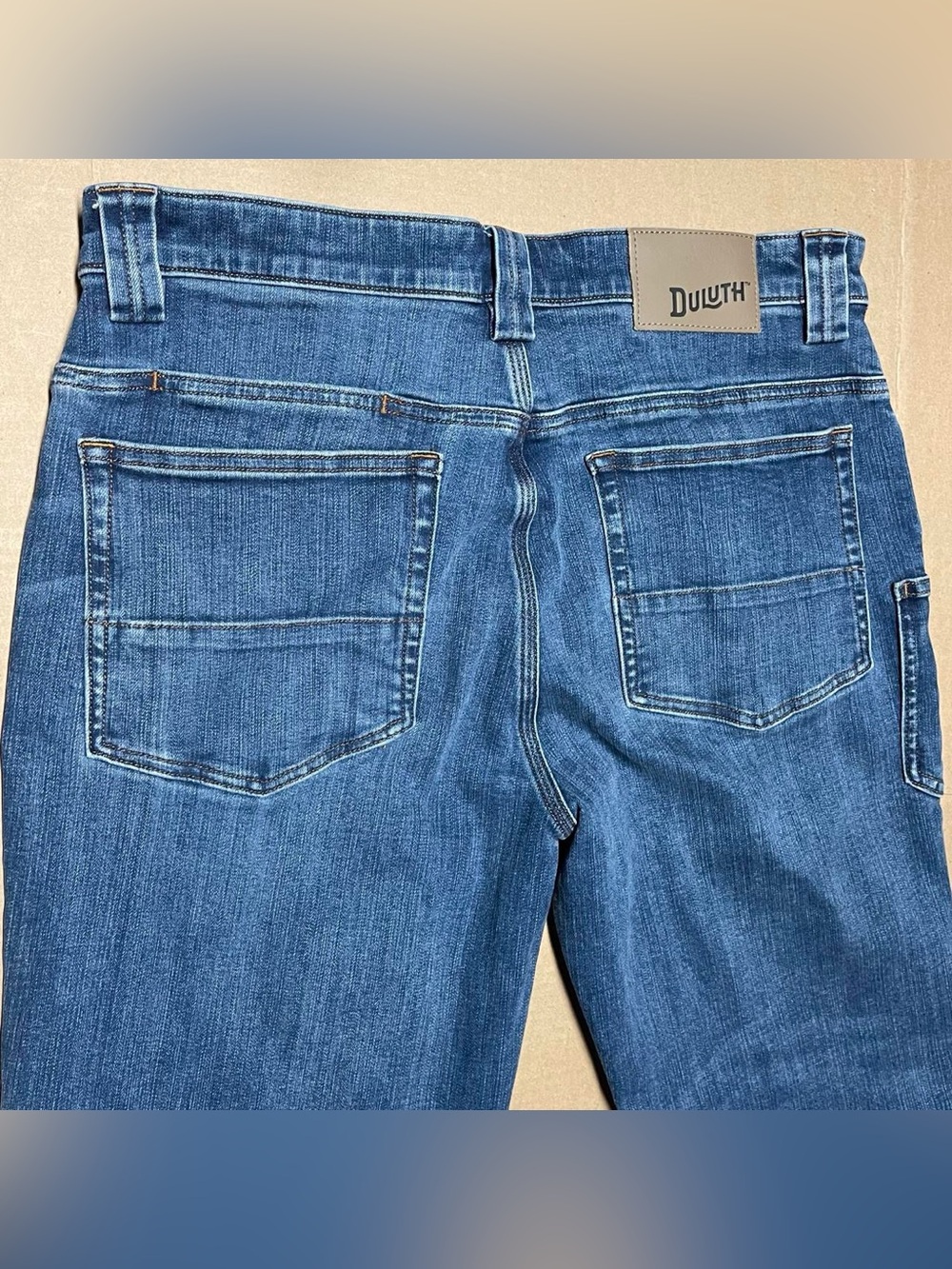Duluth Trading Ballroom Double Flex Jeans 34x32 Standard Fit Men’s Blue Denim - Picture 4 of 8